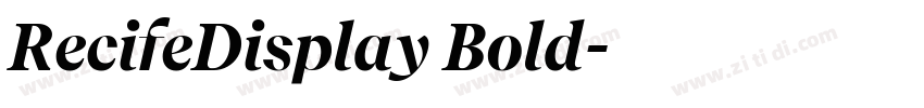 RecifeDisplay Bold字体转换
